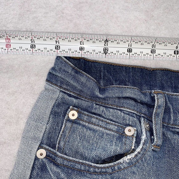 Madewell High Rise Slim‎ Crop Boy Jeans Medium Wash Denim 2 Tone Womens 26 - Picture 5 of 10